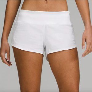 Lululemon White Speed Up Shorts